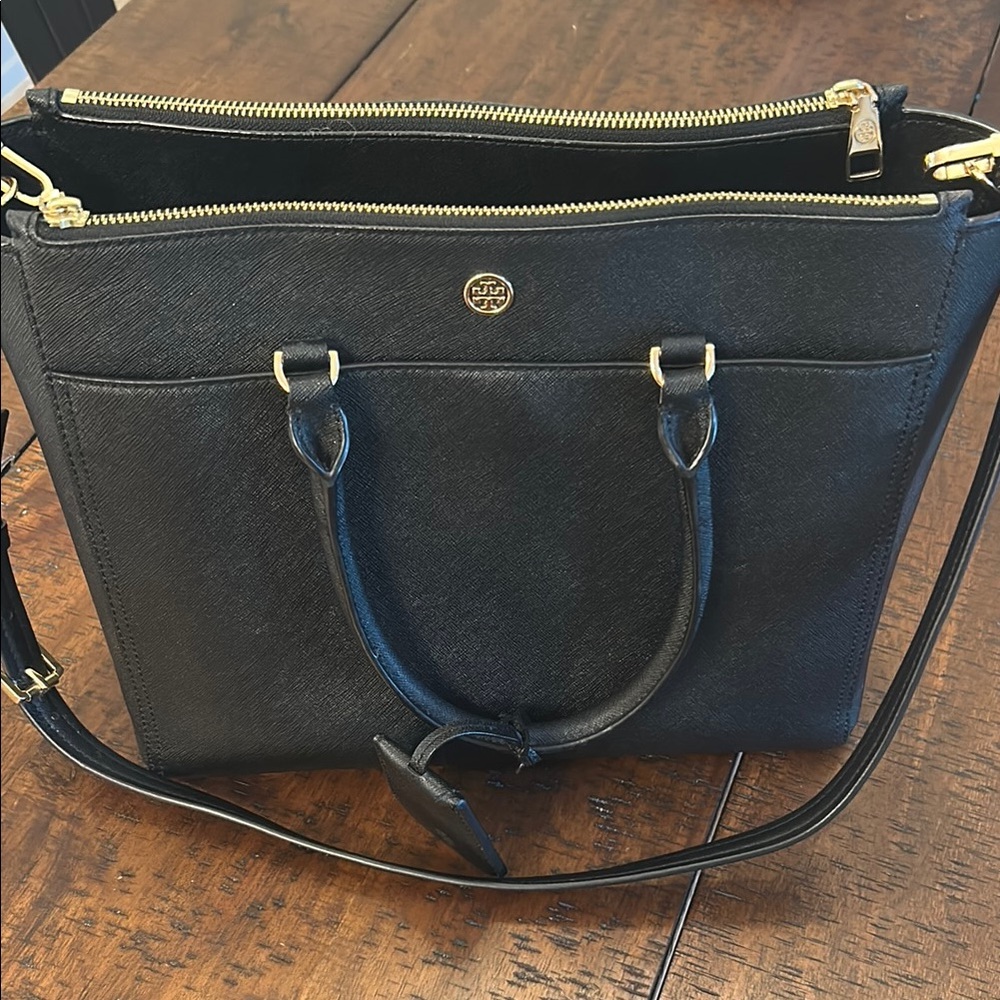 Black Leather Tote Bag